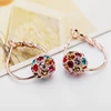 Fashion Crystal Ball Gold/Silver Earrings High Quality Earrings For Woman Party Wedding Jewelry Boucle D'oreille Femme