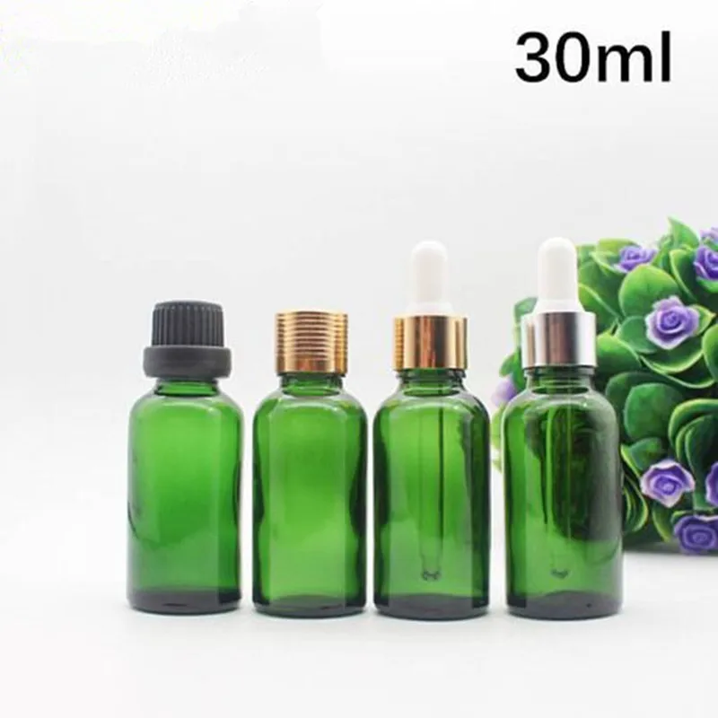 30ml Green Glass Essential Oil Tincture Bottle With