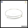 Solid 925 Silver Wire Bangle Bracelet for Charms Adjustable for Stacking Charm Bracelets