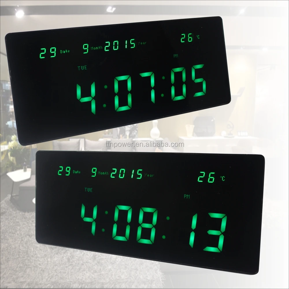 Green Color Led Number Clock Buy Led Digital Clock Display Circuit