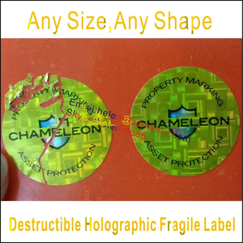 Tamper Evident Destructible Hologram Sticker - High Security