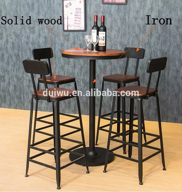 Custom Made High Leg Bar Stools Industrial Wrought Iron Furniture