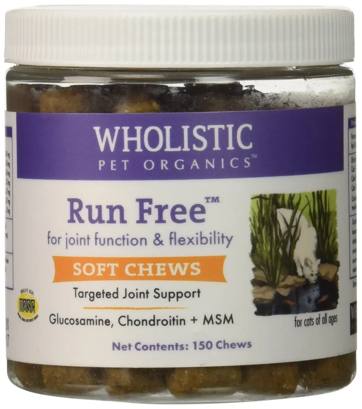 Wholistic Pet Organics 150 Count Run Free Soft Chews Supplement