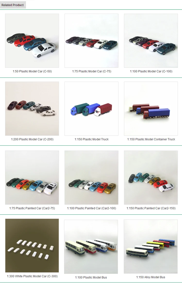 150 Plastic Miniature Architectural Scale Model Cars Oo Scale Car Models Buy Scale Model Car