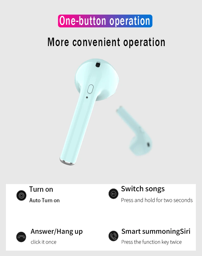 Newest i20 TWS 5.0 Earphone Super Bass Sound Wireless Earbuds Touch Earphones For all Smartphone