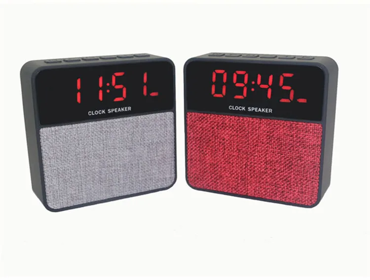 Popular Fabric Digital Wireless Alarm Clock Speaker With Fm Buy