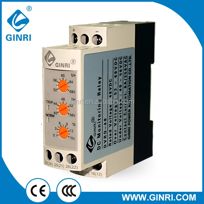 Ginri Dvrd Dc Voltage Monitoring Relays Adjustable Delay Time For