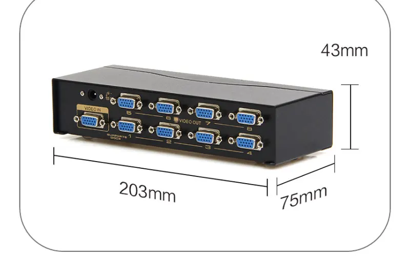 Vga Multi Splitter 8 Port VGA Splitter Amplifier - Boost Signal for Multi Monitors