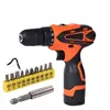 13PCS IN 1 16.8V Dual Speed Lithium-Ion Drill Driver Rechargeable Electric Screwdriver Power Tools Cordless Drill
