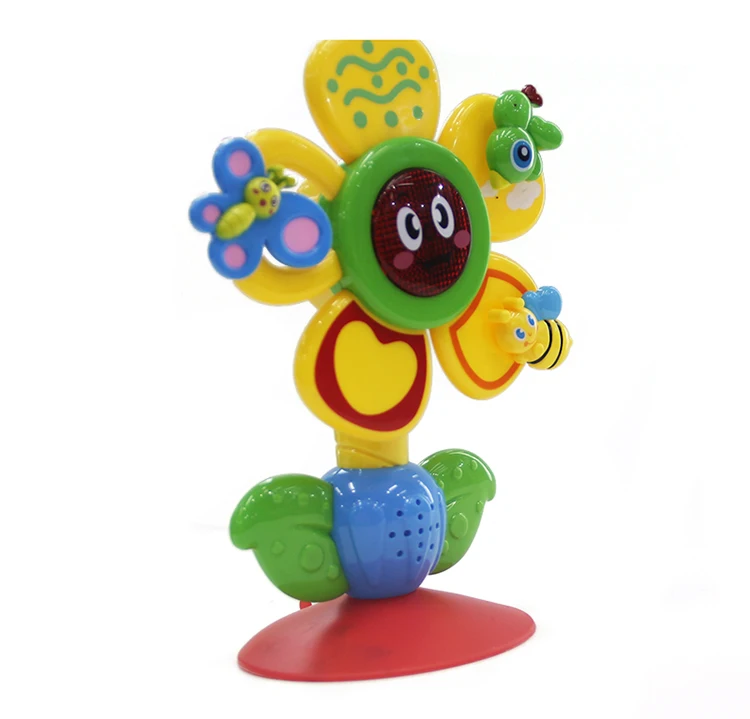 B O musical plastic toy flower with light for kids