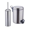 Good price bathroom waste bin stainless steel soft close and toilet brush holder set