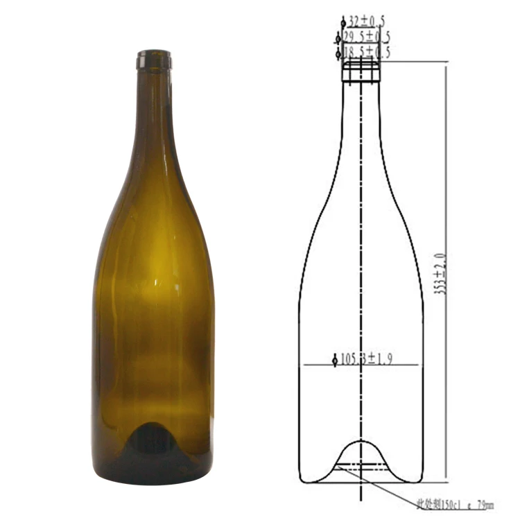 1500ml Sparkling Wine Liquor Glass Bottle Wholesale Cy-474 - Buy Glass ...