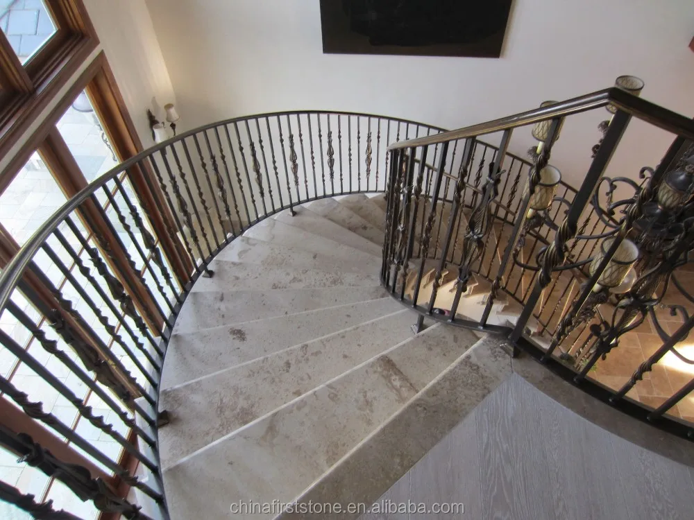 Slevia Beige Marble Interior Home Hotel Stair Case Straigt Nosing Treads And Risers