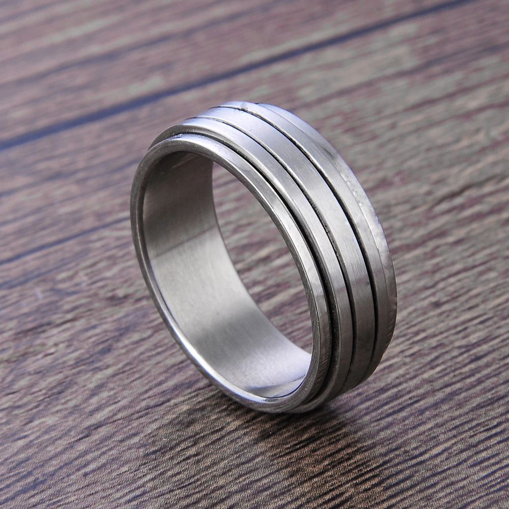 stainless steel puzzle ring
