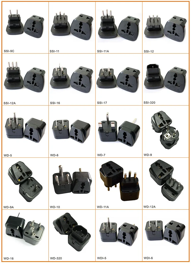 Wd12a 220v 230v 240v Voltage Italian Plug With Socket Type Italy 3 Pin