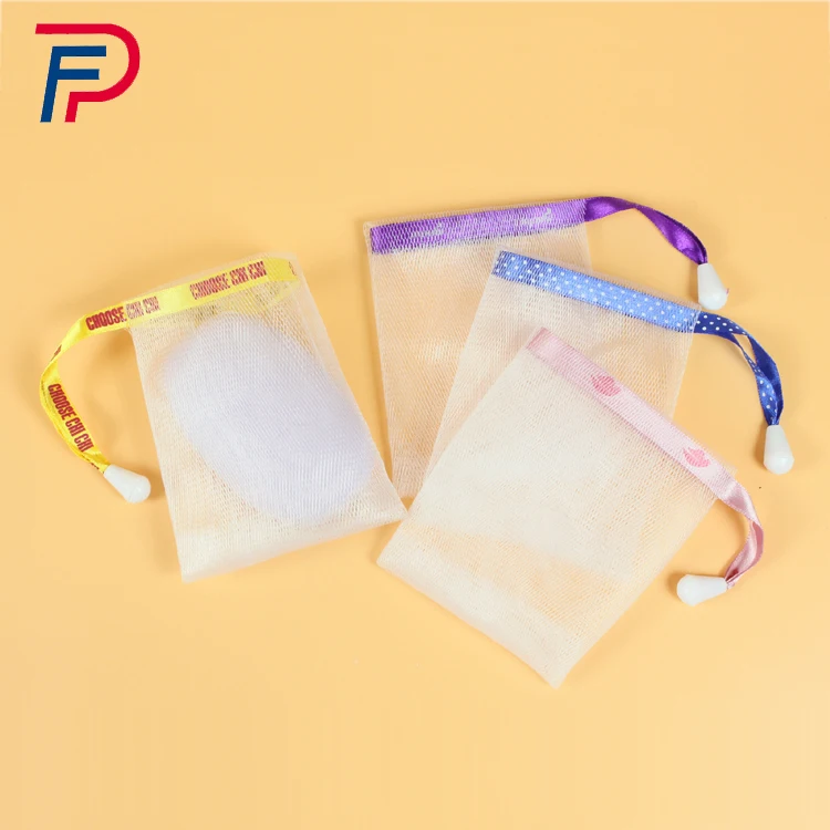 Wholesale Customized Drawstring Mesh Soap Bag Buy Loofah Soap Bag
