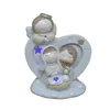 holy family figurine with angel heart led lighting