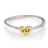 Yiwu Aceon Stainless Steel Gold Heart CTR String Ring