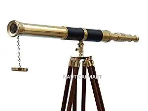Floor Standing Chrome Harbor Master Telescope 60 by Nauticalmart
