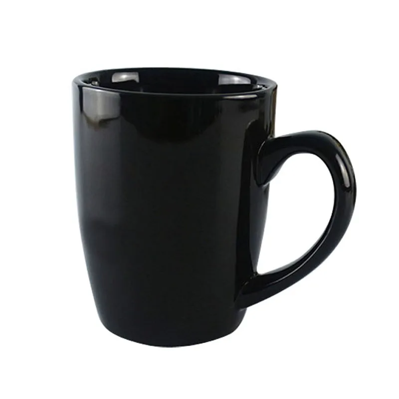 Oempromo custom black ceramic coffee mug with handle