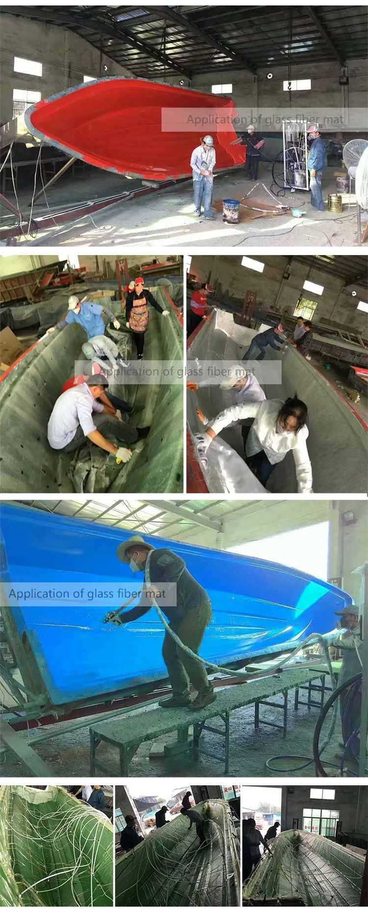 E-glass fiber 300g Chopped strand mat for Tank Marines Auto parts Cooling tower Bathroom equipments