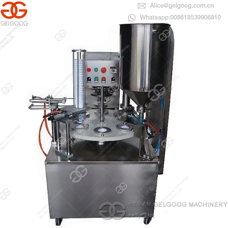 Automatic Rotary Yogurt Cup Filling Sealing Yogurt Filling Machine ...
