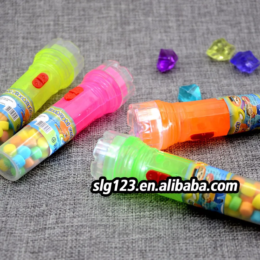 8g Interesting Projection Flashlight Lighting Toy Torch With Candy