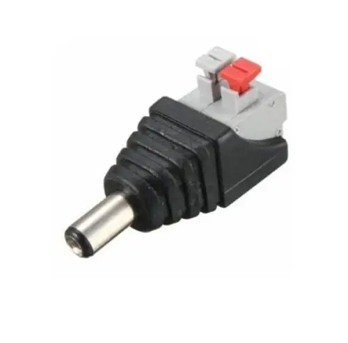 led Screwless Terminals DC 5.5x2.1mm Male Plug CCTV Power Connector,DC Power Male Connector