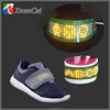 Press button programmable calling message flexible rechargeable fashionable led message shoes