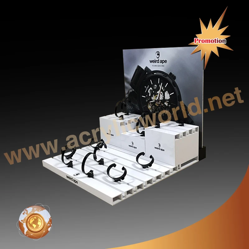 Mens Luxury Watch Strap Display Acrylic Casio Watch Display Stand With
