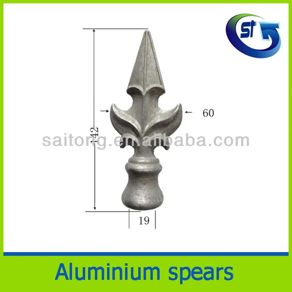 Wrought Iron Gate Hardware Ornamental Fence Tube Steel Spear Points