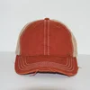 Wholesale cotton washed baseball cap plain worn out dad cap Distressed 6 panel baseball hat