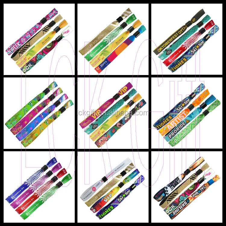Cheap Custom Polyester Fabric Festival Wristbands For Events Buy