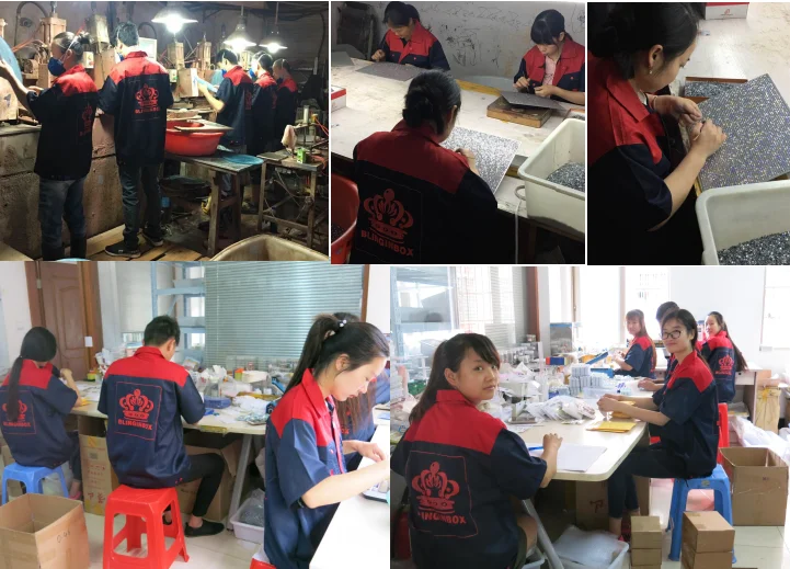 Factory scene workers