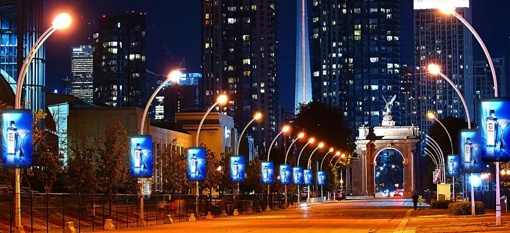 Light Pole Led Display With Small Size And High Resolution For