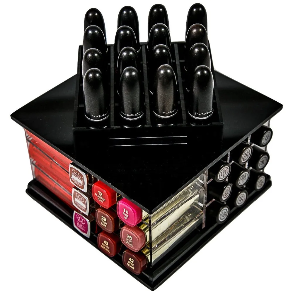 Small Acrylic Spinning Lipstick Tower,Rotating Acrylic Lipstick