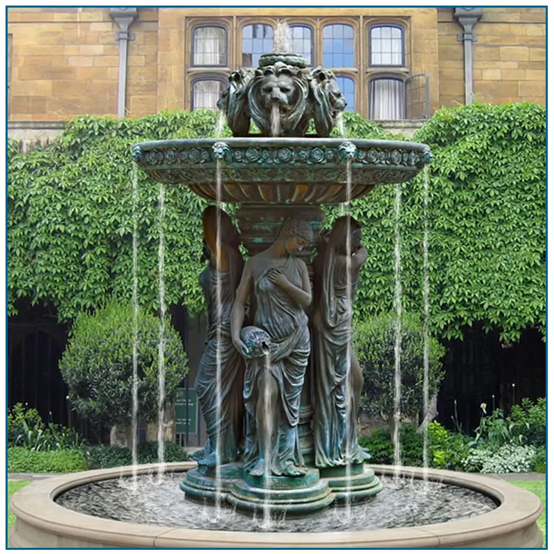 Statue De Dame Coulée Antique Grande Fontaine De Jardin En Bronze Buy