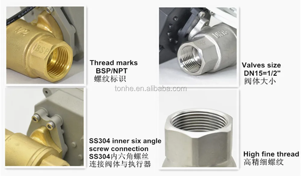 wireless remote water leak control detection system 3/4" inch DN20 stainless steel motorized ball valve with manual operatioon