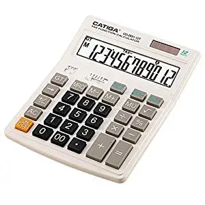 CATIGA Deluxe Series- Jumbo Calculator - 12-Digit / Extra Large Display Desktop Calculator-White