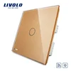 Livolo Types of Golden Crystal Glass Panel Remote Dimmer Touch Control Wall Switch VL-C301DR-63