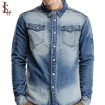 denim polo long sleeves