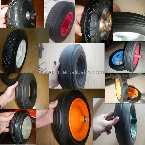 10"x2.5" rubber solid wheel