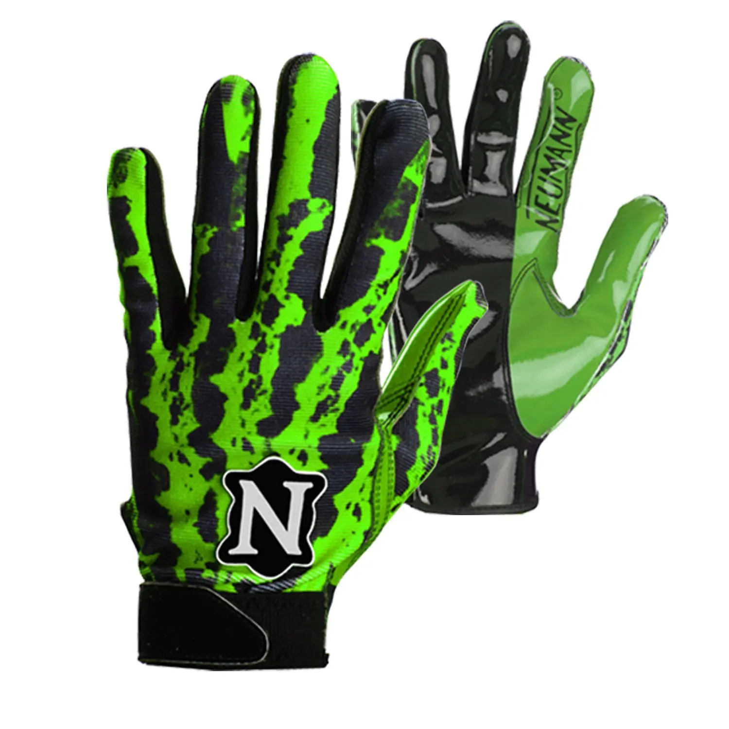 lime green receiver gloves