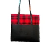 Wholesale Casual Women's Leather Pu Monogram Red Plaid Tote Bag