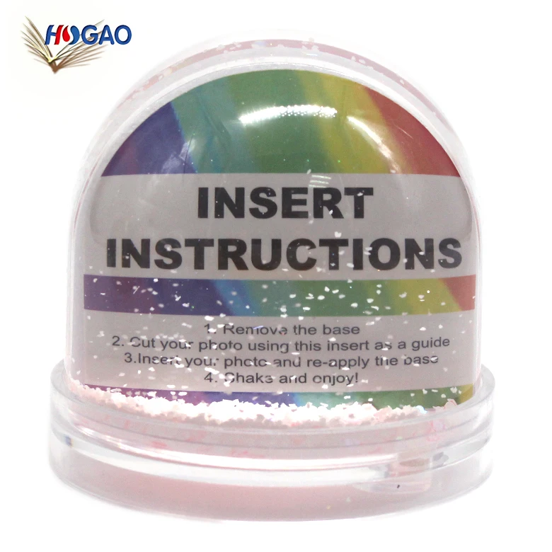 OEM wholesale special moments home decor DIY acrylic photo frame  water globe custom made snow globes for desktop office gift
