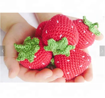 1 piece crochet strawberry rattleteether piay food kitchen decoration - Strawberry Kitchen Decoration 1 piece crochet strawberry rattleteether piay food kitchen decoration - Strawberry Kitchen Decoration