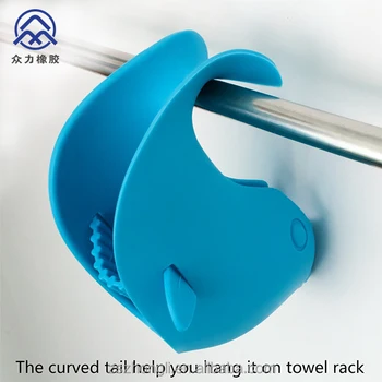 Bath Spout Cover - Faucet Cover - Bathtub Faucet Protector For Baby - Silicone Gray Hippo - Kids Bathroom Accessories - Free Toys