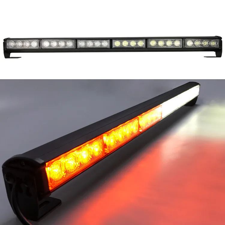 12v 27 Inch Red Blue Orange Color 24 Led Strobe Light Bar Buy Led