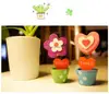 Cute wooden flower pot Note the message clip Desktop decoration furnishing articles PN6652