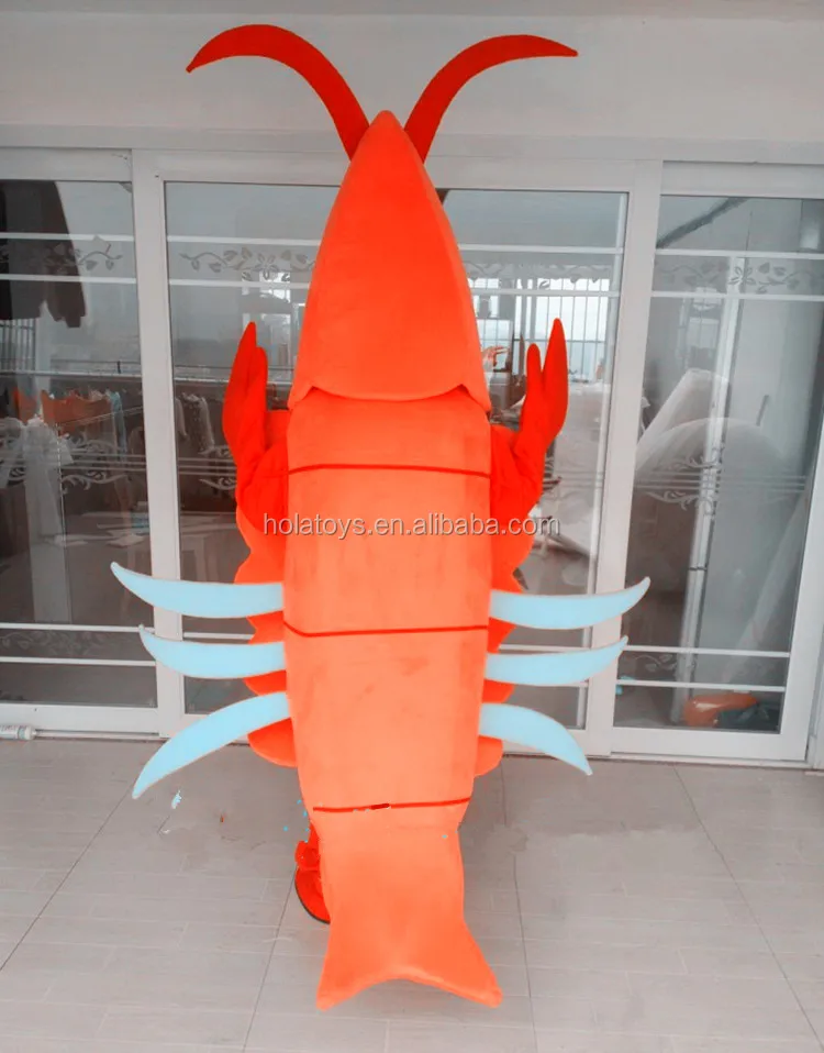 Details about   Halloween Shrimp Lobster Mascot Costume Cosplay Mascotte Theme Game Dress Adult 
